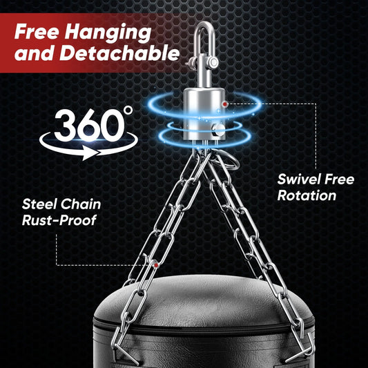 Punching Bag for Adults 4FT PU Heavy Boxing Bag Set Hanging Boxing Bag Kit W/ 12Oz Gloves - FitPulsePunching Bag for Adults 4FT PU Heavy Boxing Bag Set Hanging Boxing Bag Kit W/ 12Oz Gloves