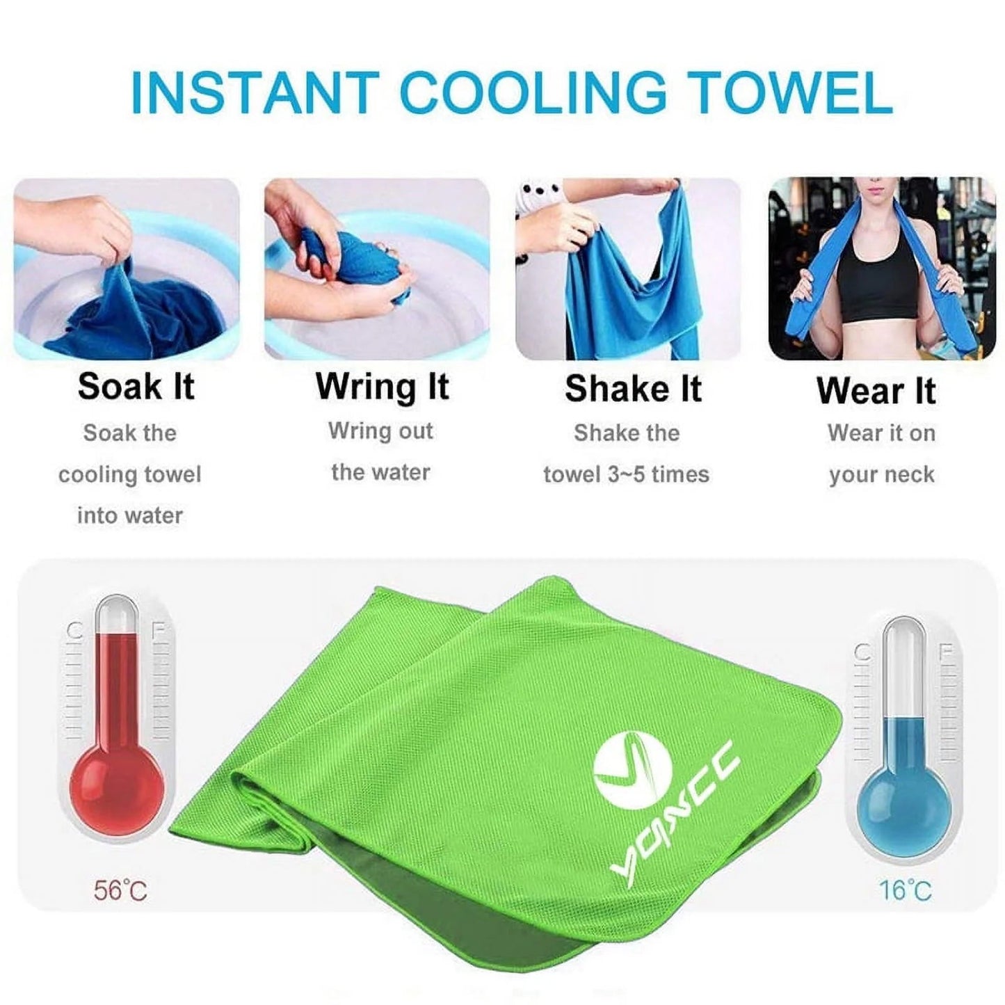 Outdoor Ice Cold Instant Cooling Towel Running Jogging Gym Chilly Pad Sport Yoga - FitPulseOutdoor Ice Cold Instant Cooling Towel Running Jogging Gym Chilly Pad Sport Yoga