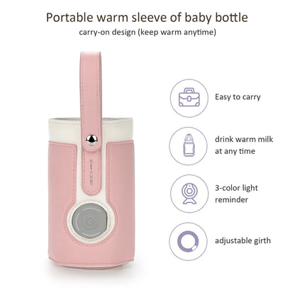 Portable Bottle Warmer, Intelligent Bottle Warmer, Fast Charge, 3 - Speed Temperature Regulation, Pink - FitPulsePortable Bottle Warmer, Intelligent Bottle Warmer, Fast Charge, 3 - Speed Temperature Regulation, Pink