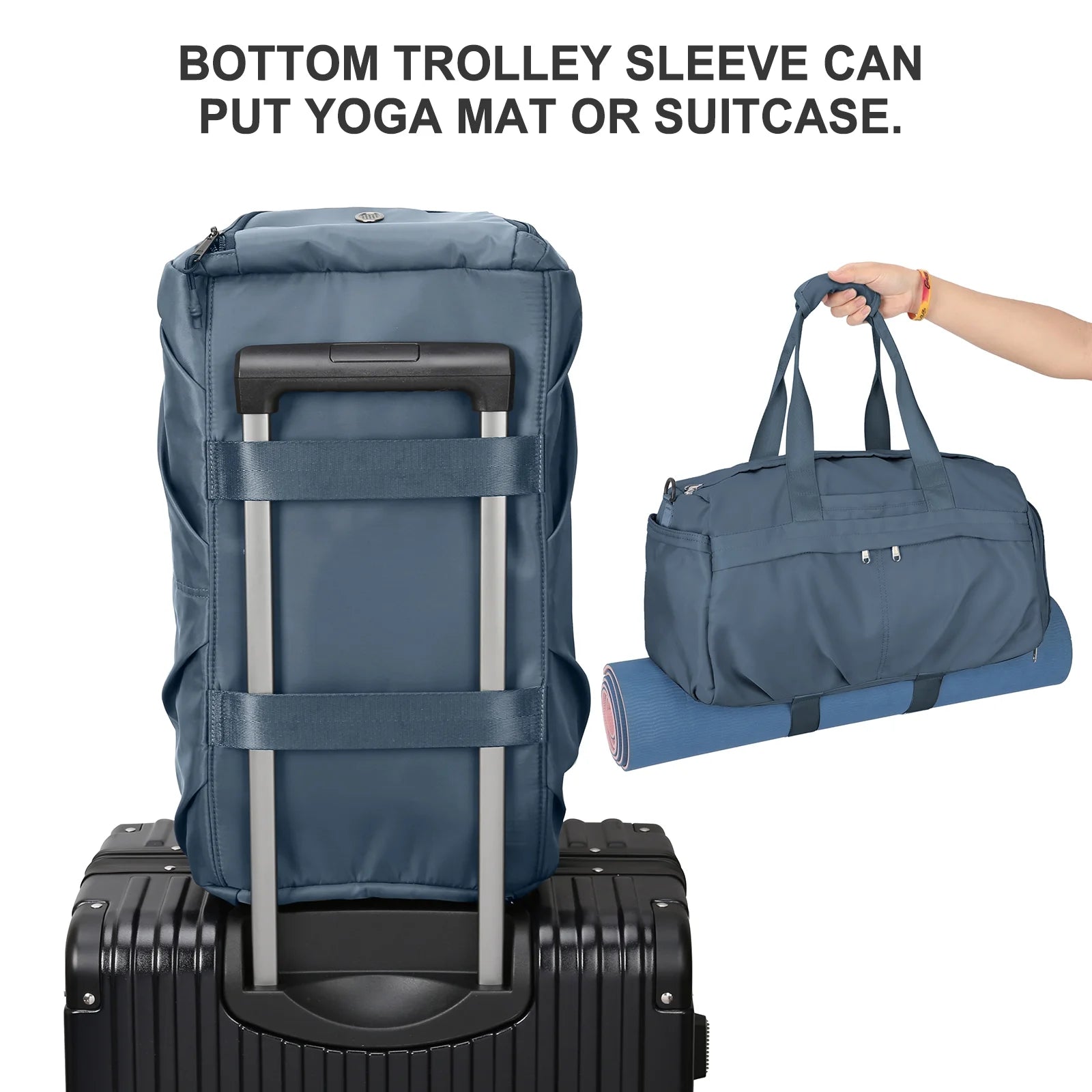 Sport Duffel Bag, Gym Bag with Shoes Compartment and Wet Pocket,Travel Duffel Bag for Man and Women,Sport Gym Tote Bags for Swimming Yoga, Weekend Overnight Bag Carry on Bag Sapphire Blue - FitPulseSport Duffel Bag, Gym Bag with Shoes Compartment and Wet Pocket,Travel Duffel Bag for Man and Women,Sport Gym Tote Bags for Swimming Yoga, Weekend Overnight Bag Carry on Bag Sapphire Blue