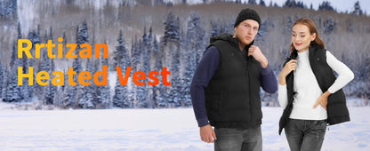 Heated Vest for Mens and Womens with 10000Mah Battery Pack, Detachable Heated Hood Heating Clothing, 3 Temperature Levels Electrically Heated Jacket, Szie XL - FitPulseHeated Vest for Mens and Womens with 10000Mah Battery Pack, Detachable Heated Hood Heating Clothing, 3 Temperature Levels Electrically Heated Jacket, Szie XL