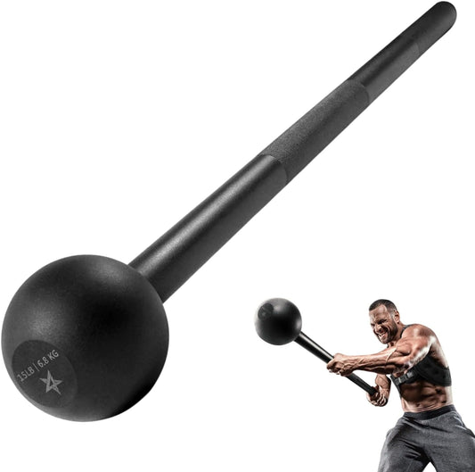 Steel Mace Bell for Strength Training - Support Full Body, Muscles, Shoulder, Grips & Forearms Workouts to Rehabilitation, Stretching 5, 7, 10, 15, 20, 25, 30Lb for Woman & Man - FitPulseSteel Mace Bell for Strength Training - Support Full Body, Muscles, Shoulder, Grips & Forearms Workouts to Rehabilitation, Stretching 5, 7, 10, 15, 20, 25, 30Lb for Woman & Man