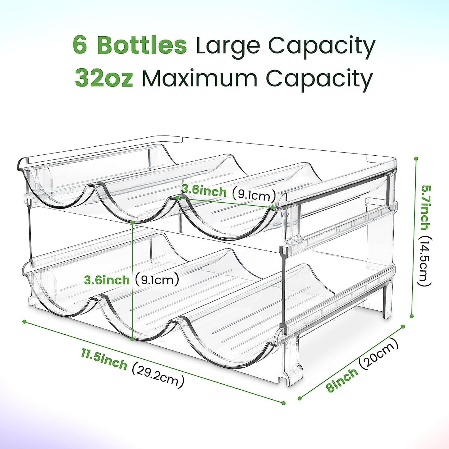 Water Bottle Organizer for Cabinet, Water Bottle Storage Organizer, 2 Packs Water Bottle Storage Rack, Water Bottle Holder for Cabinet, Stackable Water Bottle Storage Rack - FitPulseWater Bottle Organizer for Cabinet, Water Bottle Storage Organizer, 2 Packs Water Bottle Storage Rack, Water Bottle Holder for Cabinet, Stackable Water Bottle Storage Rack