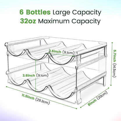 Water Bottle Organizer for Cabinet, Water Bottle Storage Organizer, 2 Packs Water Bottle Storage Rack, Water Bottle Holder for Cabinet, Stackable Water Bottle Storage Rack - FitPulseWater Bottle Organizer for Cabinet, Water Bottle Storage Organizer, 2 Packs Water Bottle Storage Rack, Water Bottle Holder for Cabinet, Stackable Water Bottle Storage Rack