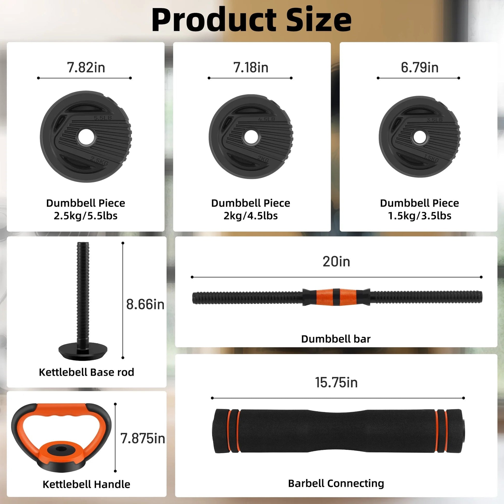 Adjustable Dumbbells, 55Lbs Free Weight Set with Connector, 4 In1 Dumbbells Set Used as Barbell, Kettlebells, Push up Stand, Fitness Exercises for Home Gym Suitable Men/Women - FitPulseAdjustable Dumbbells, 55Lbs Free Weight Set with Connector, 4 In1 Dumbbells Set Used as Barbell, Kettlebells, Push up Stand, Fitness Exercises for Home Gym Suitable Men/Women