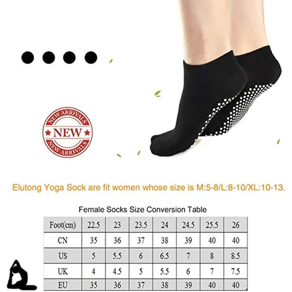 EASTIN 4 Pairs Non Slip Grip Socks Yoga Pilates Hospital Socks Sticky Grippers for Men Women - FitPulseEASTIN 4 Pairs Non Slip Grip Socks Yoga Pilates Hospital Socks Sticky Grippers for Men Women