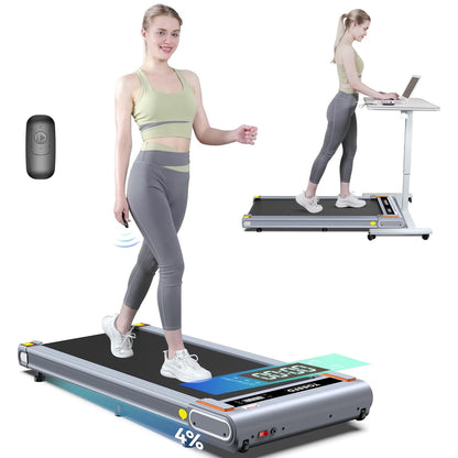 Walking Pad with Incline under Desk Treadmill 2.5HP Electric Treadmill Walking Jogging Machine for Home Office with Remote Control 265Lbs - FitPulseWalking Pad with Incline under Desk Treadmill 2.5HP Electric Treadmill Walking Jogging Machine for Home Office with Remote Control 265Lbs