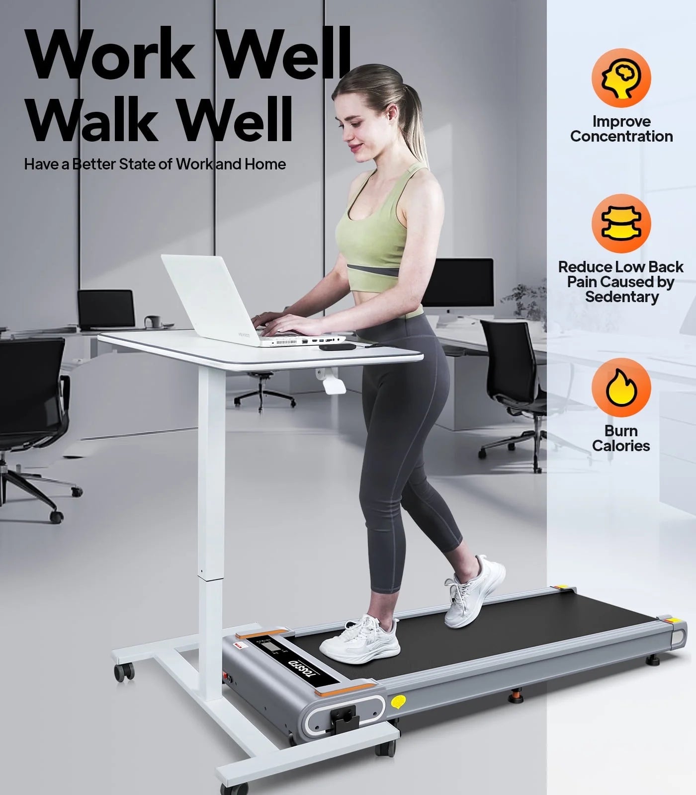 Walking Pad with Incline under Desk Treadmill 2.5HP Electric Treadmill Walking Jogging Machine for Home Office with Remote Control 265Lbs - FitPulseWalking Pad with Incline under Desk Treadmill 2.5HP Electric Treadmill Walking Jogging Machine for Home Office with Remote Control 265Lbs