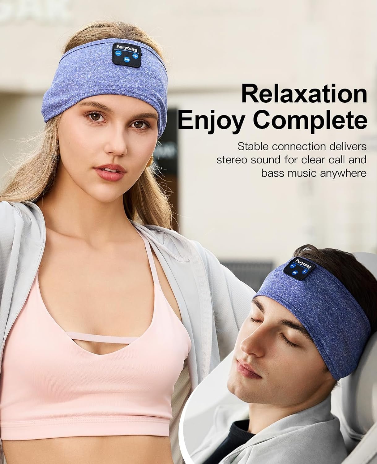 Sleep Headphones, Bluetooth Sports Headband Headphones with Ultra - Thin HD Stereo Speakers Perfect for Sleeping,Workout,Jogging,Yoga,Insomnia, Air Travel, Meditation - FitPulseSleep Headphones, Bluetooth Sports Headband Headphones with Ultra - Thin HD Stereo Speakers Perfect for Sleeping,Workout,Jogging,Yoga,Insomnia, Air Travel, Meditation