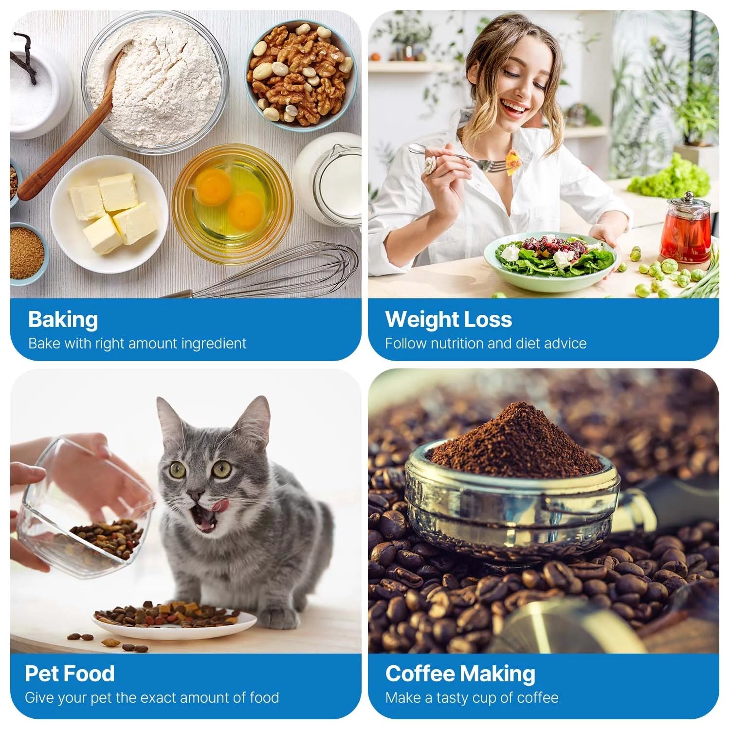 Bluetooth Food Scale with App, Digital Smart Kitchen Scale, Glass, White - FitPulseBluetooth Food Scale with App, Digital Smart Kitchen Scale, Glass, White