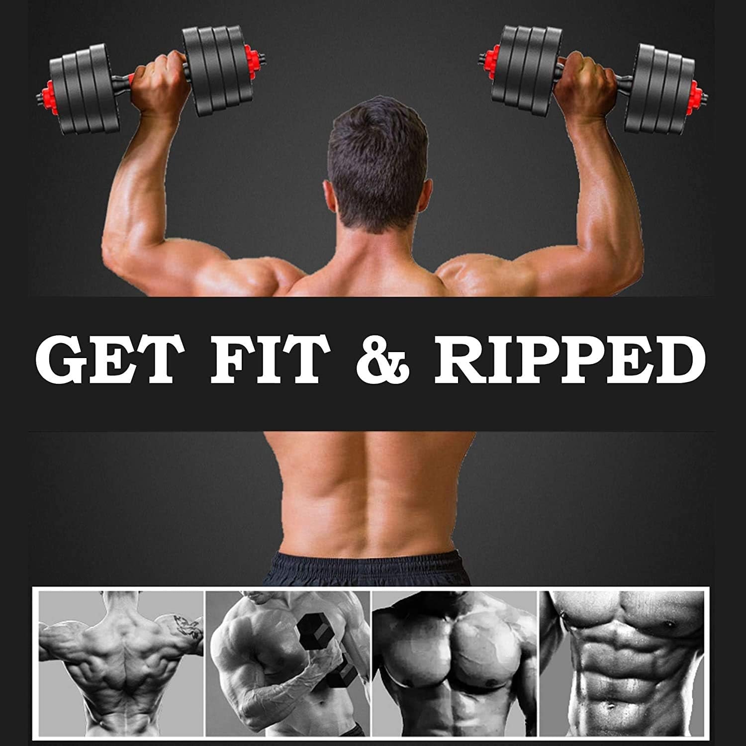 Adjustable Dumbbell Barbell Set (88LB/66LB/44LB) Weight with Connecting Rod 2 in 1 Home Body Workout Exercise Equipment for Men and Woman - FitPulseAdjustable Dumbbell Barbell Set (88LB/66LB/44LB) Weight with Connecting Rod 2 in 1 Home Body Workout Exercise Equipment for Men and Woman