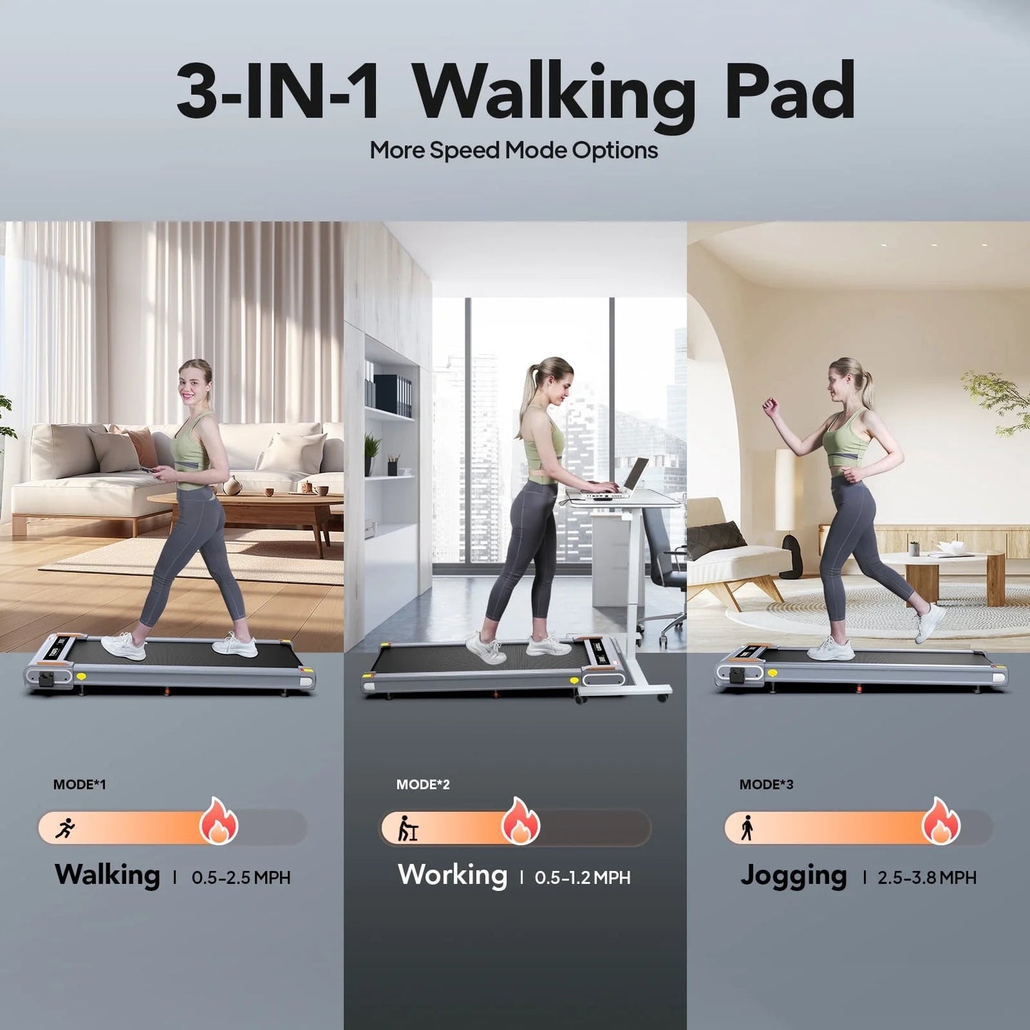 Walking Pad with Incline under Desk Treadmill 2.5HP Electric Treadmill Walking Jogging Machine for Home Office with Remote Control 265Lbs - FitPulseWalking Pad with Incline under Desk Treadmill 2.5HP Electric Treadmill Walking Jogging Machine for Home Office with Remote Control 265Lbs