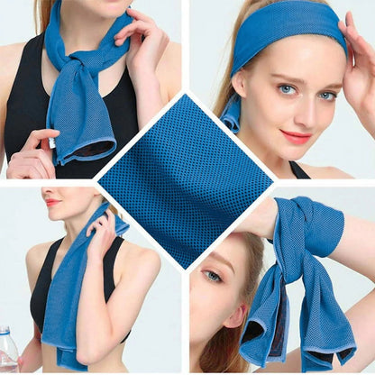 Outdoor Ice Cold Instant Cooling Towel Running Jogging Gym Chilly Pad Sport Yoga - FitPulseOutdoor Ice Cold Instant Cooling Towel Running Jogging Gym Chilly Pad Sport Yoga