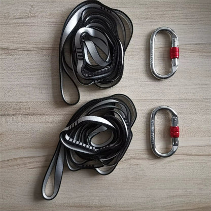 Full Set of Accessories Yoga Belt Yoga Extender Strap Rope Daisy Chain Carbine Safety Buckle for Aerial Flying Swing Yoga - FitPulseFull Set of Accessories Yoga Belt Yoga Extender Strap Rope Daisy Chain Carbine Safety Buckle for Aerial Flying Swing Yoga