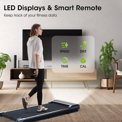 Walking Pad under Desk Treadmill with Remote Control Lightweight 2 in 1 Exercise Treadmill 0.6 to 3.8 Speed Range for Home Office Workout - FitPulseWalking Pad under Desk Treadmill with Remote Control Lightweight 2 in 1 Exercise Treadmill 0.6 to 3.8 Speed Range for Home Office Workout