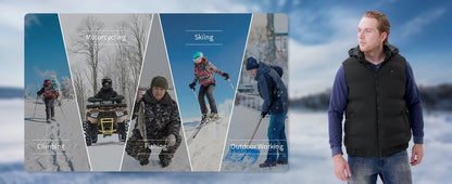 Heated Vest for Mens and Womens with 10000Mah Battery Pack, Detachable Heated Hood Heating Clothing, 3 Temperature Levels Electrically Heated Jacket, Szie XL - FitPulseHeated Vest for Mens and Womens with 10000Mah Battery Pack, Detachable Heated Hood Heating Clothing, 3 Temperature Levels Electrically Heated Jacket, Szie XL