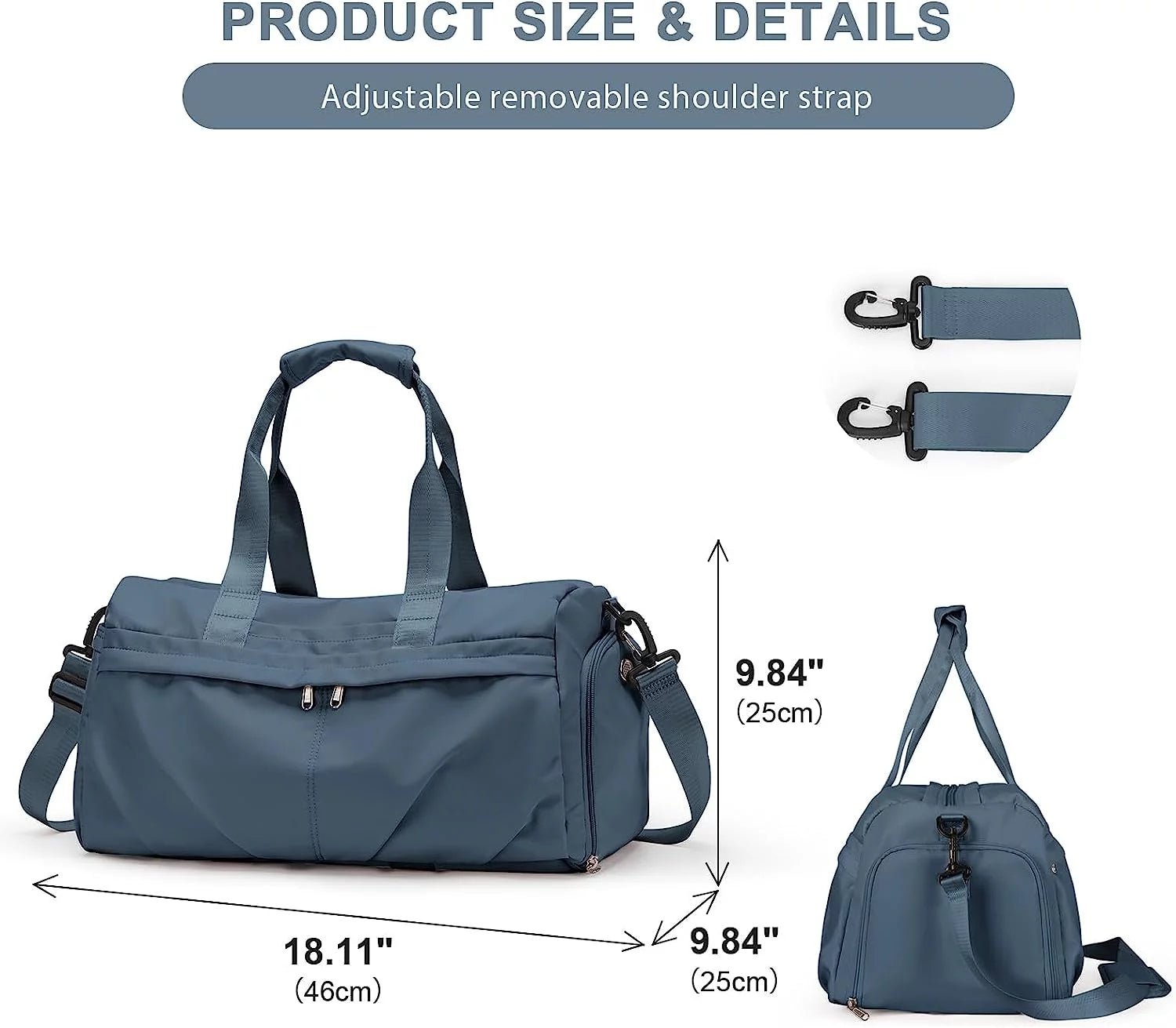 Sport Duffel Bag, Gym Bag with Shoes Compartment and Wet Pocket,Travel Duffel Bag for Man and Women,Sport Gym Tote Bags for Swimming Yoga, Weekend Overnight Bag Carry on Bag Sapphire Blue - FitPulseSport Duffel Bag, Gym Bag with Shoes Compartment and Wet Pocket,Travel Duffel Bag for Man and Women,Sport Gym Tote Bags for Swimming Yoga, Weekend Overnight Bag Carry on Bag Sapphire Blue