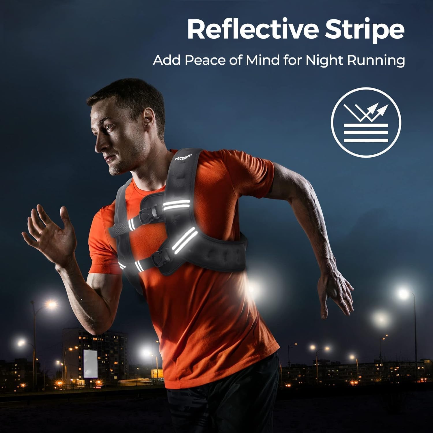 Weighted Vest,4Lb/6Lb/10Lb/12Lb/16Lb/20Lb/25Lb/30Lb Weight Vest with Reflective Stripe, Body Weight Vests Adjustable for Men, Women Workout, Strength Training, Running, Walking, Jogging - FitPulseWeighted Vest,4Lb/6Lb/10Lb/12Lb/16Lb/20Lb/25Lb/30Lb Weight Vest with Reflective Stripe, Body Weight Vests Adjustable for Men, Women Workout, Strength Training, Running, Walking, Jogging