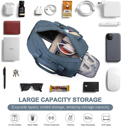 Sport Duffel Bag, Gym Bag with Shoes Compartment and Wet Pocket,Travel Duffel Bag for Man and Women,Sport Gym Tote Bags for Swimming Yoga, Weekend Overnight Bag Carry on Bag Sapphire Blue - FitPulseSport Duffel Bag, Gym Bag with Shoes Compartment and Wet Pocket,Travel Duffel Bag for Man and Women,Sport Gym Tote Bags for Swimming Yoga, Weekend Overnight Bag Carry on Bag Sapphire Blue