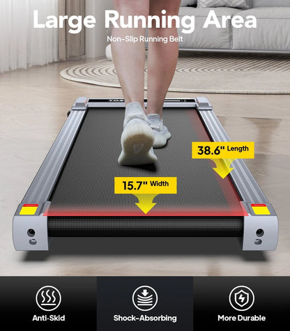 Walking Pad with Incline under Desk Treadmill 2.5HP Electric Treadmill Walking Jogging Machine for Home Office with Remote Control 265Lbs - FitPulseWalking Pad with Incline under Desk Treadmill 2.5HP Electric Treadmill Walking Jogging Machine for Home Office with Remote Control 265Lbs