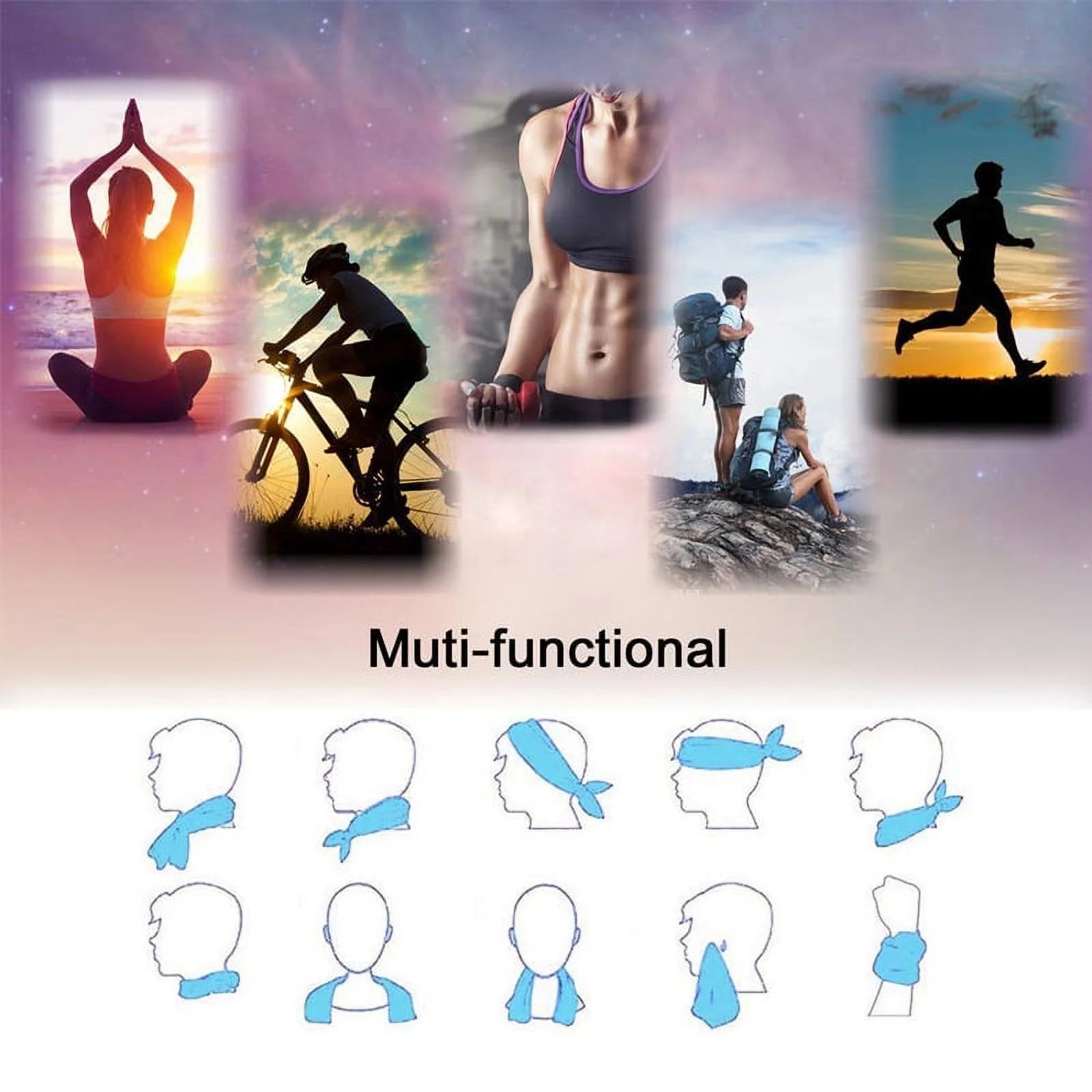 Outdoor Ice Cold Instant Cooling Towel Running Jogging Gym Chilly Pad Sport Yoga - FitPulseOutdoor Ice Cold Instant Cooling Towel Running Jogging Gym Chilly Pad Sport Yoga