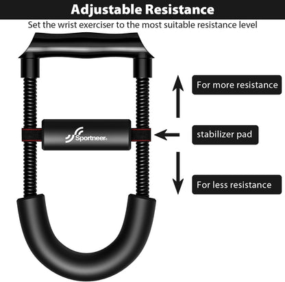 Forearm Strengthener Forearm Wrist Strengthener Exerciser with Adjustable Tension for Improving Strength - Hand Developer Arm Grip Workout Strength Trainer Home Gym Workout Equipment for Starter and Pro - FitPulseForearm Strengthener Forearm Wrist Strengthener Exerciser with Adjustable Tension for Improving Strength - Hand Developer Arm Grip Workout Strength Trainer Home Gym Workout Equipment for Starter and Pro