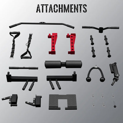 Smith Machine Home Gym, 2200 Lbs Power Rack Cage with Cable Crossover, Weight Bar, 360° Landmine, Barbell Holders and Other Attachments, Total Body Strength Training Cage - FitPulseSmith Machine Home Gym, 2200 Lbs Power Rack Cage with Cable Crossover, Weight Bar, 360° Landmine, Barbell Holders and Other Attachments, Total Body Strength Training Cage