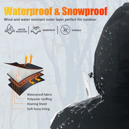 Heated Vest for Mens and Womens with 10000Mah Battery Pack, Detachable Heated Hood Heating Clothing, 3 Temperature Levels Electrically Heated Jacket, Szie XL - FitPulseHeated Vest for Mens and Womens with 10000Mah Battery Pack, Detachable Heated Hood Heating Clothing, 3 Temperature Levels Electrically Heated Jacket, Szie XL