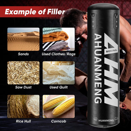 Punching Bag for Adults 4FT PU Heavy Boxing Bag Set Hanging Boxing Bag Kit W/ 12Oz Gloves - FitPulsePunching Bag for Adults 4FT PU Heavy Boxing Bag Set Hanging Boxing Bag Kit W/ 12Oz Gloves