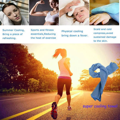 Outdoor Ice Cold Instant Cooling Towel Running Jogging Gym Chilly Pad Sport Yoga - FitPulseOutdoor Ice Cold Instant Cooling Towel Running Jogging Gym Chilly Pad Sport Yoga