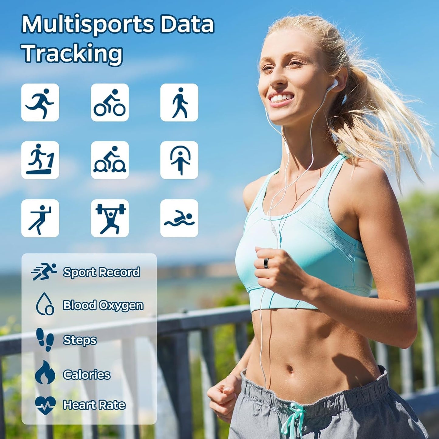 Smart Ring Health Tracker, Sleep Tracker Ring with Heart Rate, Waterproof Fitness Ring for Activity Monitoring/Steps/Distance/Calories, Air Gestures, up to 7 - Day Battery, for Ios Android (Black,10) - FitPulseSmart Ring Health Tracker, Sleep Tracker Ring with Heart Rate, Waterproof Fitness Ring for Activity Monitoring/Steps/Distance/Calories, Air Gestures, up to 7 - Day Battery, for Ios Android (Black,10)