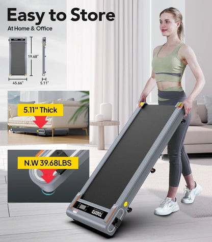 Walking Pad with Incline under Desk Treadmill 2.5HP Electric Treadmill Walking Jogging Machine for Home Office with Remote Control 265Lbs - FitPulseWalking Pad with Incline under Desk Treadmill 2.5HP Electric Treadmill Walking Jogging Machine for Home Office with Remote Control 265Lbs
