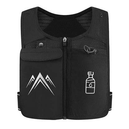 Running Vest, Zip Reflective Running Vests with 500Ml Hydration Bottle, Adjustable Waistband & Breathable Material, Chest Pack Gear Phone Holder for Running, Men & Women - FitPulseRunning Vest, Zip Reflective Running Vests with 500Ml Hydration Bottle, Adjustable Waistband & Breathable Material, Chest Pack Gear Phone Holder for Running, Men & Women